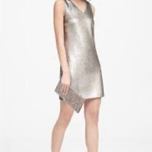 NWT, Banana Republic Shimmering Sequin Gold / Bronze Mini Dress Size 6